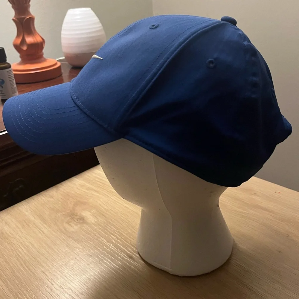 Nike Dri Fit Legacy 91 Hat Blue Cap Adjustable Center Swoosh Logo Golf - Picture 4 of 8